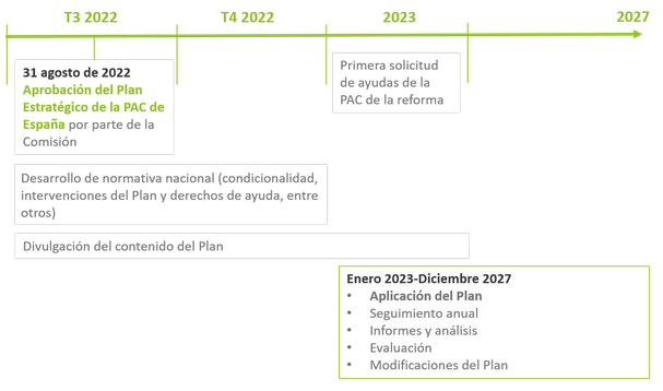 Cronograma previsto PEPAC España